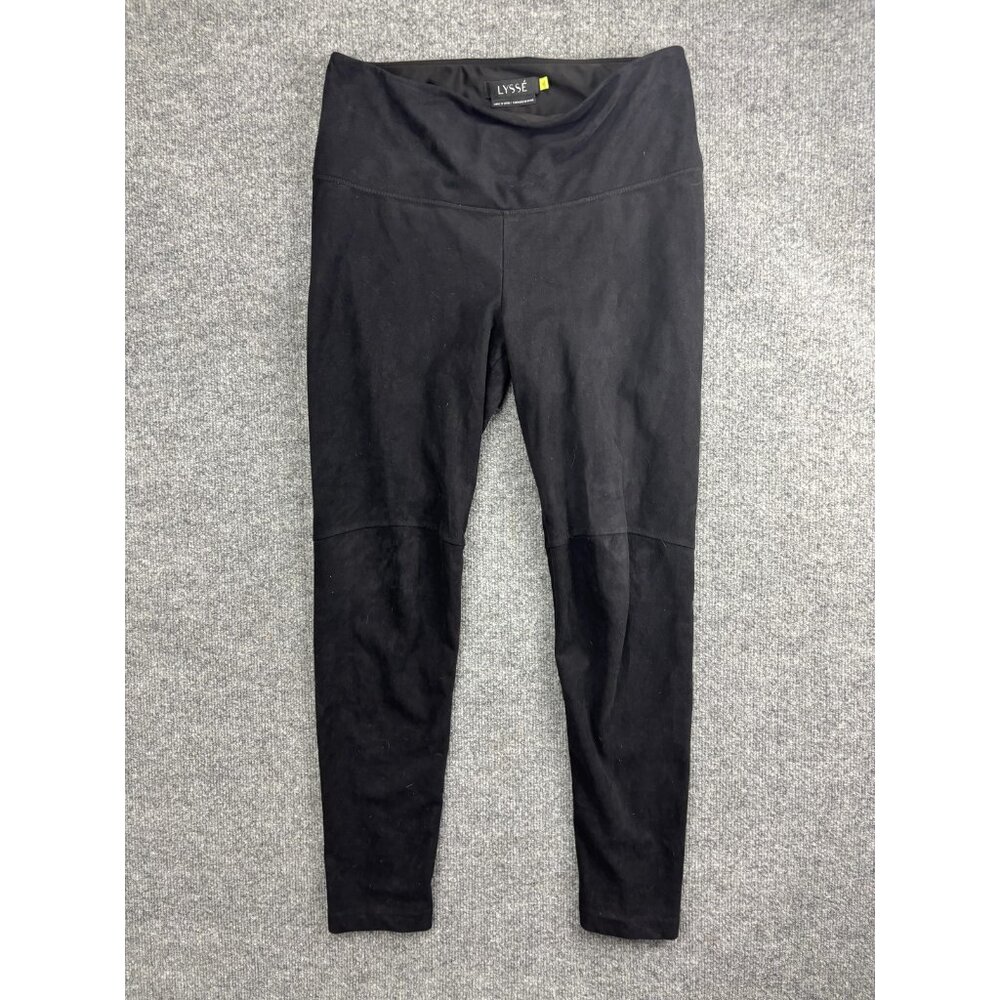 Lysse Pants Womens Medium Black Leggings High Rise Pull‎ On Stretch Poly Blend